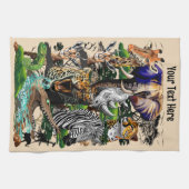 Wilde Afrikaanse savannedieren Theedoek (Horizontaal)
