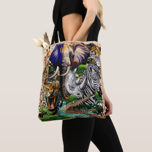 Wilde Afrikaanse savannedieren Tote Bag