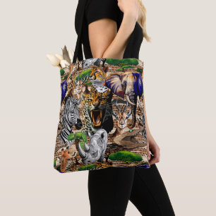 Wilde Afrikaanse savannedieren Tote Bag