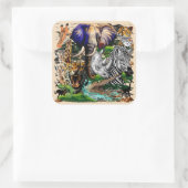 Wilde Afrikaanse savannedieren Vierkante Sticker (Tas)