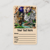 Wilde Afrikaanse savannedieren Visitekaartje (Voorkant)