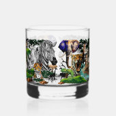 Wilde Afrikaanse savannedieren Whisky Glas (Rechts)