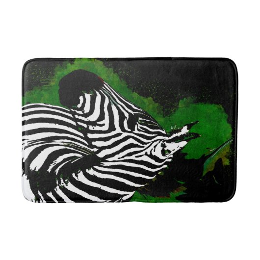 Wilde Afrikaanse Zebra nacht Badmat (Voorkant)