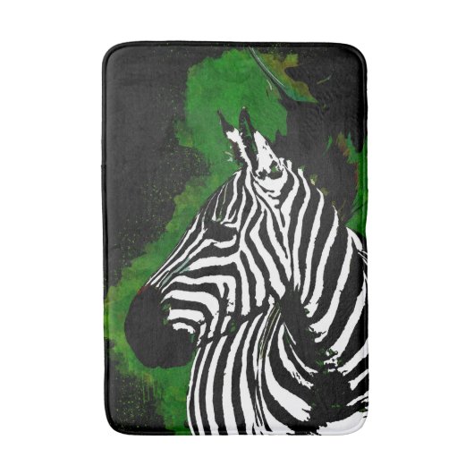 Wilde Afrikaanse Zebra nacht Badmat (Voorkant Verticaal)
