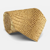 Wilde alligator lederen krokodillenhuid stropdas (Opgerold)