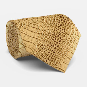 Wilde alligator lederen krokodillenhuid stropdas
