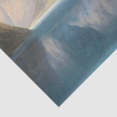 Wilde Alpen Mountain Town Lake Tissue Paper Tissuepapier (Detail)