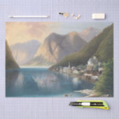 Wilde Alpen Mountain Town Lake Tissue Paper Tissuepapier (Craft)