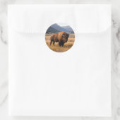 Wilde Amerikaanse bizons Ronde Sticker (Tas)