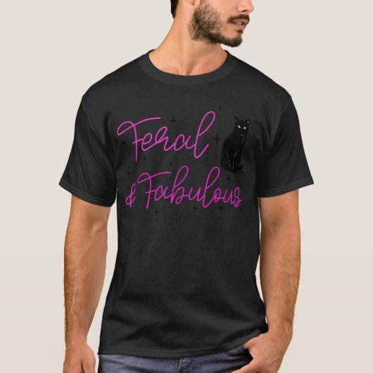 Wilde Amp Fabulous Grappige Kat Dieren T-shirt (Voorkant)