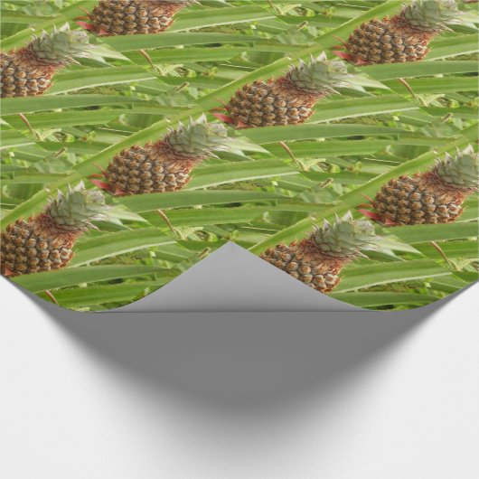 Wilde ananas tropische vruchten in Natuur Cadeaupapier (Hoek)