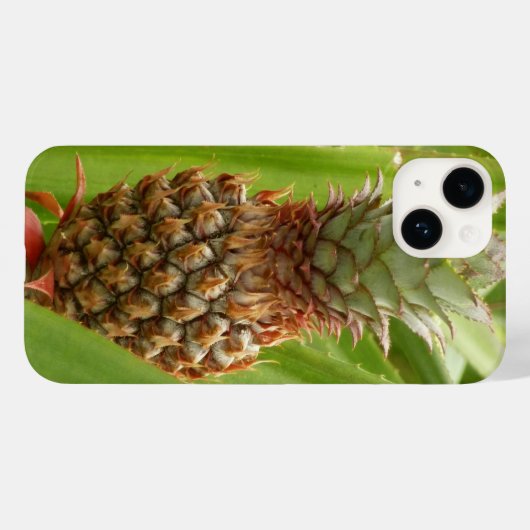 Wilde ananas tropische vruchten in Natuur Case-Mate iPhone Case (Achterkant (horizontaal))