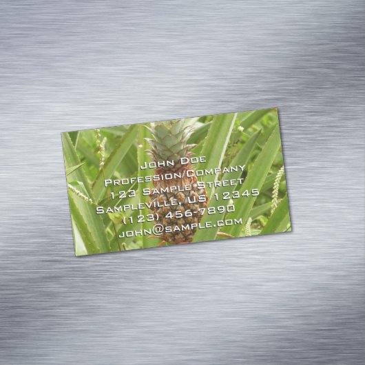 Wilde ananas tropische vruchten in Natuur Magnetisch Visitekaartje (Voorbeeld)