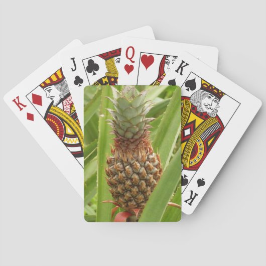 Wilde ananas tropische vruchten in Natuur Pokerkaarten (Achterkant)