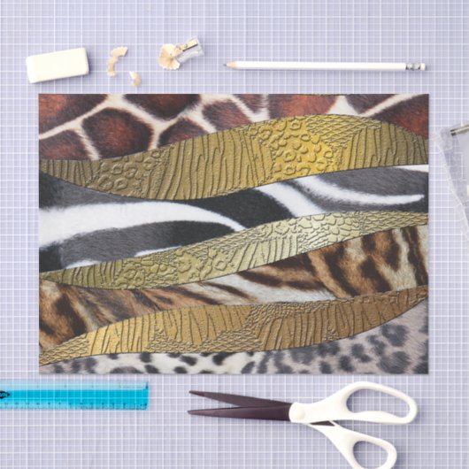 Wilde ANimal Print Abstract Tissuepapier (Craft)