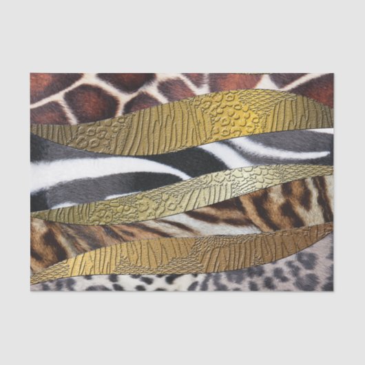 Wilde ANimal Print Abstract Tissuepapier (Voorkant)
