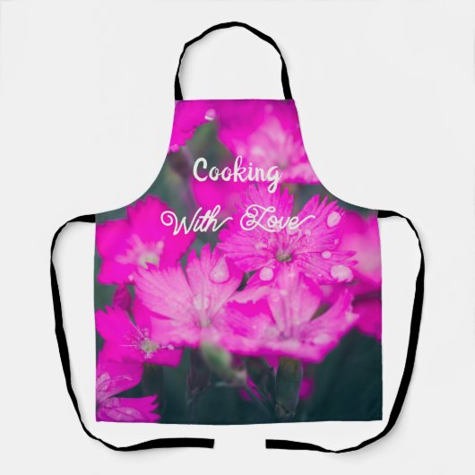 Wilde anjers na regen schort (Voorkant)