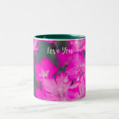 Wilde anjers na regen tweekleurige koffiemok (Center)