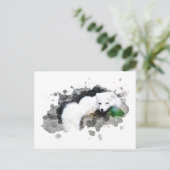 *~* Wilde AP18 Sneeuwpoolvos Briefkaart (Staand voorkant)