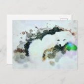 *~* Wilde AP18 Sneeuwwitpoolvos Briefkaart (Voorkant / Achterkant)