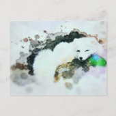 *~* Wilde AP18 Sneeuwwitpoolvos Briefkaart (Voorkant)