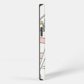 Wilde Appel | Moderne Roze Mode Schets iPhone Hoesje (Rechterkant)