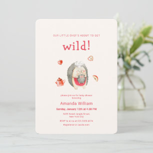 Wilde Appelbos Egel Moeder Chef Baby Shower Kaart