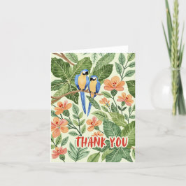 Wilde Ara Jungle Tropisch Aquarel Bedankkaart