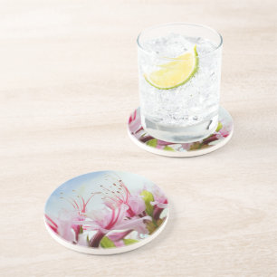 wilde azalea zandsteen onderzetter