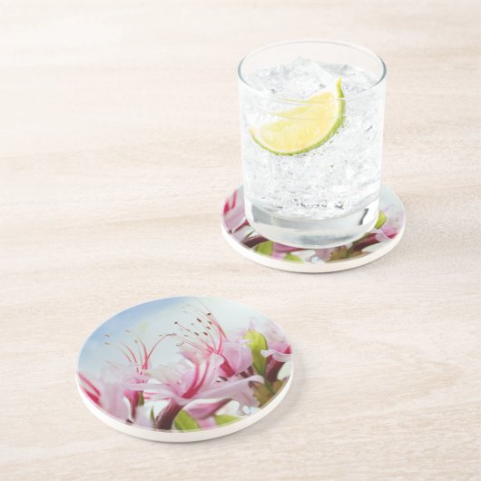 wilde azalea zandsteen onderzetter (Zijkant)