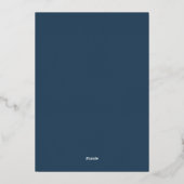 Wilde Azure Monogram Huwelijk Folie Uitnodiging (Achterkant)