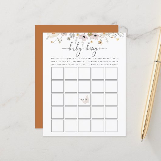 Wilde Baby Bingo Game (Voorkant / Achterkant in situ)