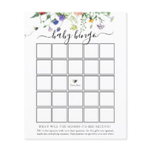 Wilde Baby Bingo Game Kaart