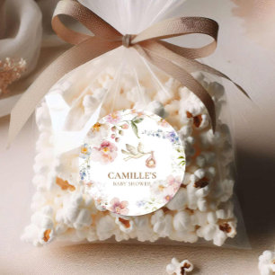 Wilde Baby Bloom Shower Ronde Sticker