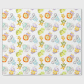 Wilde baby dieren cadeaupapier (Vlak)