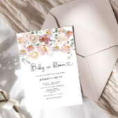 Wilde baby in bloei-baby shower-uitnodiging kaart