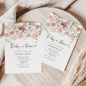 Wilde baby in bloei-baby shower-uitnodiging kaart