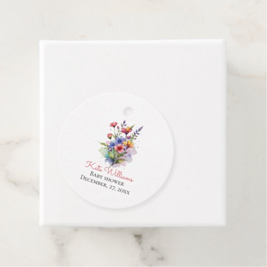 Wilde Baby in bloei Bedankjes Labels (In situ)