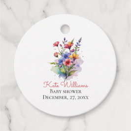 Wilde Baby in bloei Bedankjes Labels