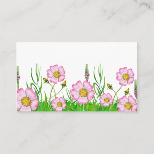 Wilde baby in bloem baby shower Diaper Raffle Informatiekaartje (Achterkant)