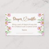 Wilde baby in bloem baby shower Diaper Raffle Informatiekaartje (Voorkant)