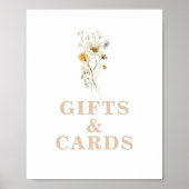 Wilde Baby in Bloom Baby shower Gifts Sign. Poster (Voorkant)