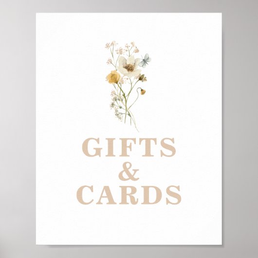 Wilde Baby in Bloom Baby shower Gifts Sign. Poster (Voorkant)