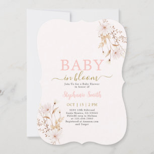 Wilde Baby in Bloom Baby shower Girl Kaart