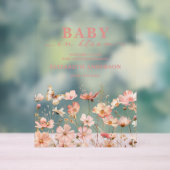 Wilde Baby in Bloom Baby shower Welkomstteken Acryl Bord