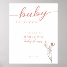 Wilde Baby in Bloom Baby shower Welkomstteken