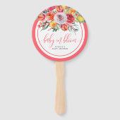 Wilde Baby in Bloom Floral Baby shower Handwaaier (Achterkant)