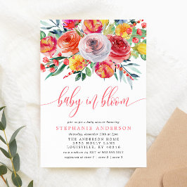 Wilde Baby in Bloom Floral Baby shower Kaart