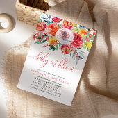 Wilde Baby in Bloom Floral Baby shower Kaart