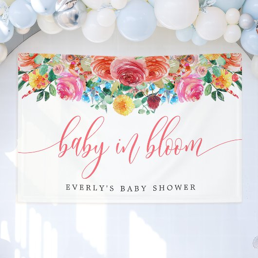 Wilde Baby in Bloom Floral Baby shower Spandoek